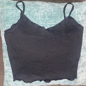 XS Black crop top . Brand new , never worn